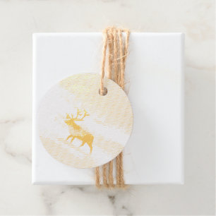 Reindeer in winter day favour tags
