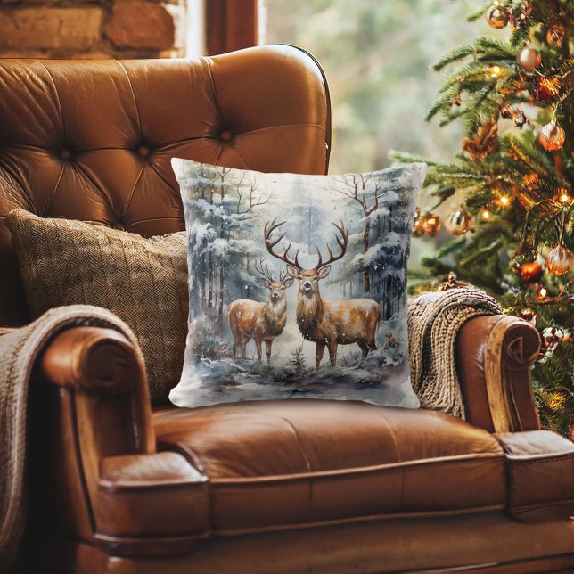 Reindeer in Winter Wonderland Cushion (Creator Uploaded)
