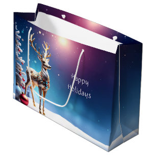 Reindeer Jewels Christmas Holiday Gift Bag
