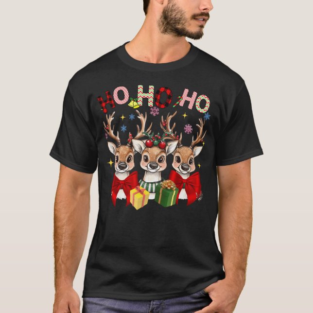 Reindeer Jolly Time Christmas 	s T-Shirt (Front)