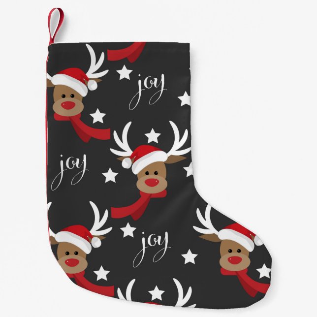 Reindeer Joy Christmas Stocking (Front)