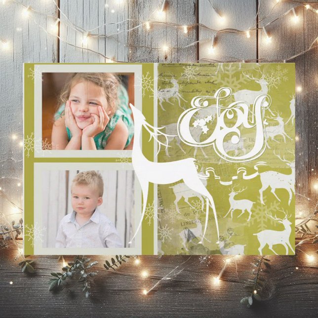 Reindeer Joy Holiday Photo Card (Creator Uploaded)