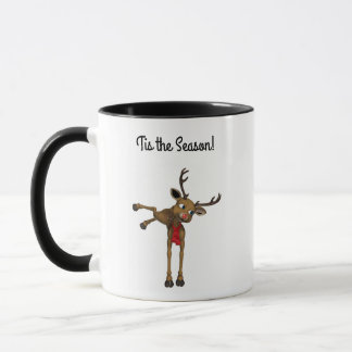 Reindeer Kickup Up Heels Cute Cartoon Mug