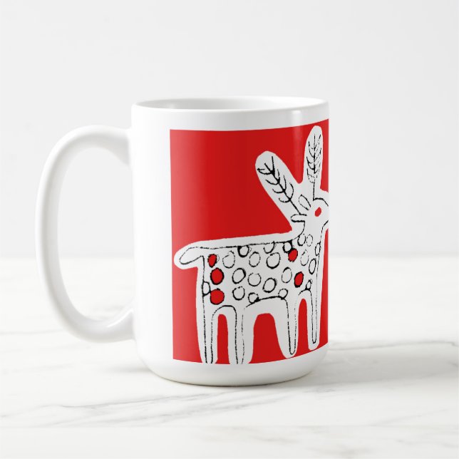 Reindeer Kiss R Coffee Mug (Left)