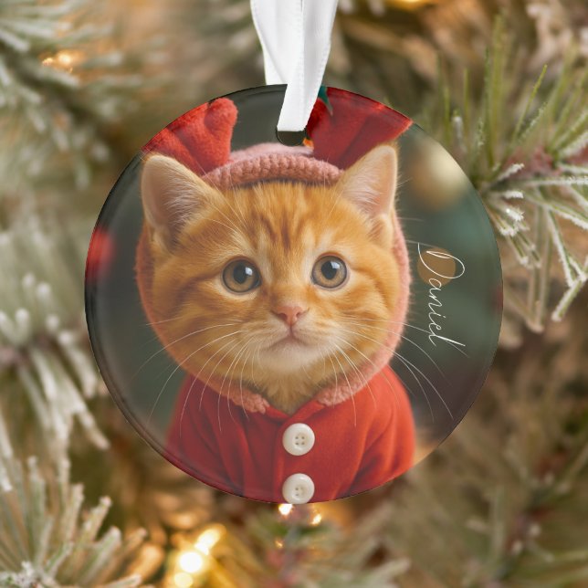 Reindeer Kitten Ornament (Tree)
