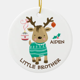 Reindeer Little Brother Christmas Ornament