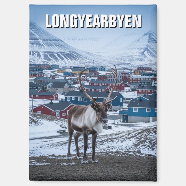Reindeer Longyearbyen Svalbard Norway Magnet (Front)
