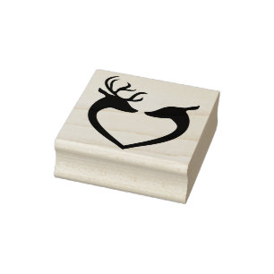 reindeer love art stamp