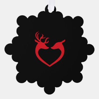 reindeer love Christmas Tree Decoration Card