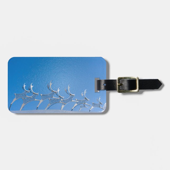 Reindeer Luggage Tag (Front Horizontal)