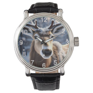 Reindeer Magic: Close-Up of Santas Loyal Companion Watch