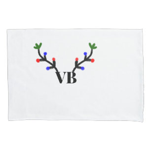 Reindeer merry Christmas add name text name title Pillowcase