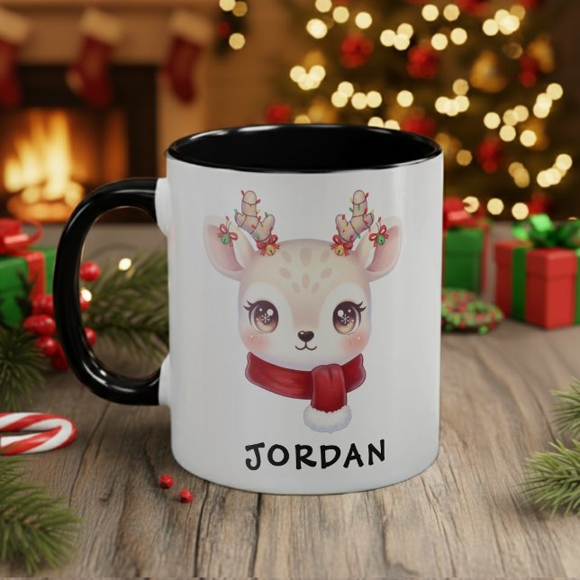 Reindeer Merry Christmas Cute Holiday Mug (Reindeer Merry Christmas Cute Holiday Mug
)