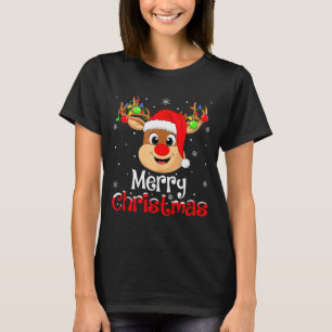 Reindeer Merry Christmas Family Men Women Kids Xma T-Shirt