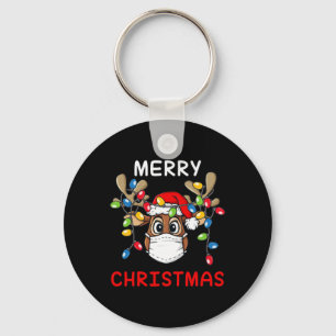 Reindeer Merry Christmas Fun Xmas 2 Key Ring