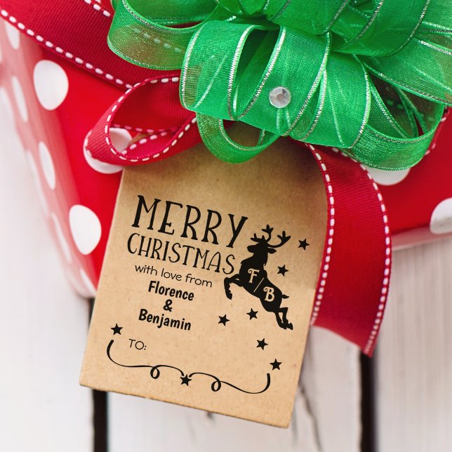 Reindeer Monogram, Merry Christmas with love  Rubber Stamp (Creator Uploaded)