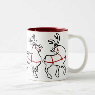 Reindeer Mug Coffee Cup Festive Christmas Gifts