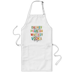 Reindeer Names Holiday Women's Long Apron