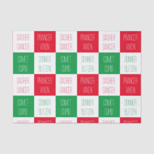 REINDEER NAMES Tissue Paper