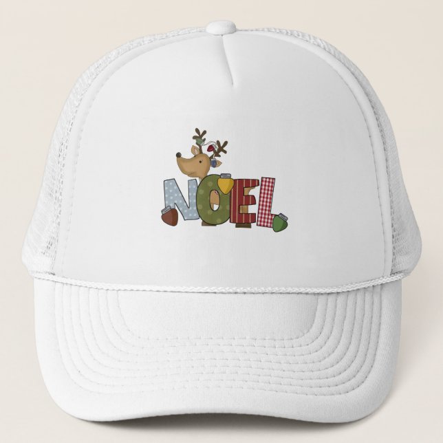 Reindeer Noel Holiday Tshirts and Gifts Trucker Hat (Front)