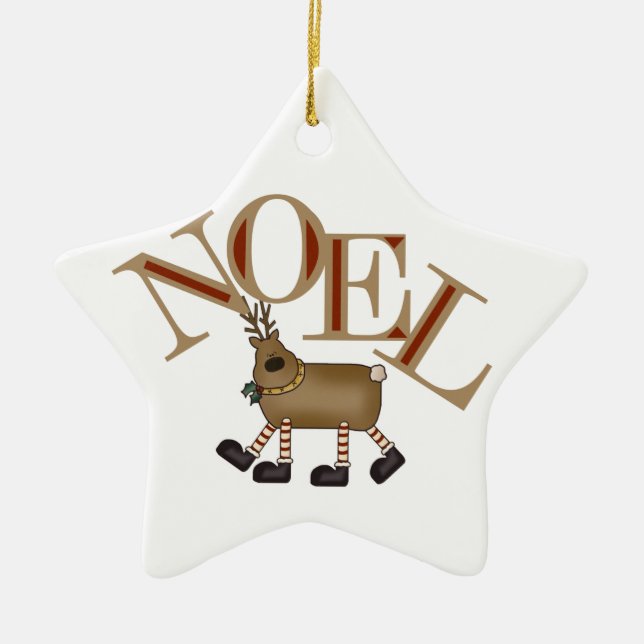Reindeer Noel Keepsake Ornament (Front)