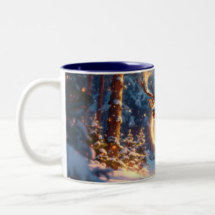 Reindeer of Santa Claus Two-Tone Coffee Mug