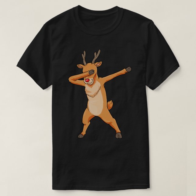 Reindeer on Christmas at Hip Hop Dance T-Shirt (Design Front)