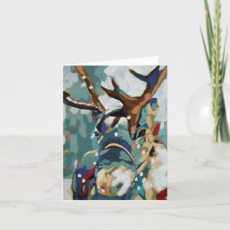 Reindeer Original Painting Holiday Card