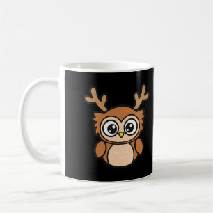 Reindeer Owl Christmas Coffee Mug