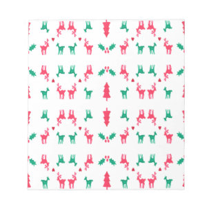 REINDEER PATTERN NOTEPAD
