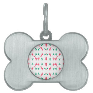 REINDEER PATTERN PET TAG