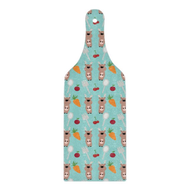 reindeer patterns cutting board (Front)