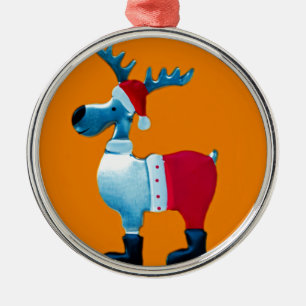 Reindeer Peace Christianity Holidays Christmas Metal Ornament