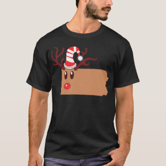 Reindeer Pennsylvania Santa Reindeer Antlers T-Shirt