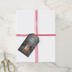 Reindeer, Pixel Art, pixelart Merry Christmas  Gift Tags