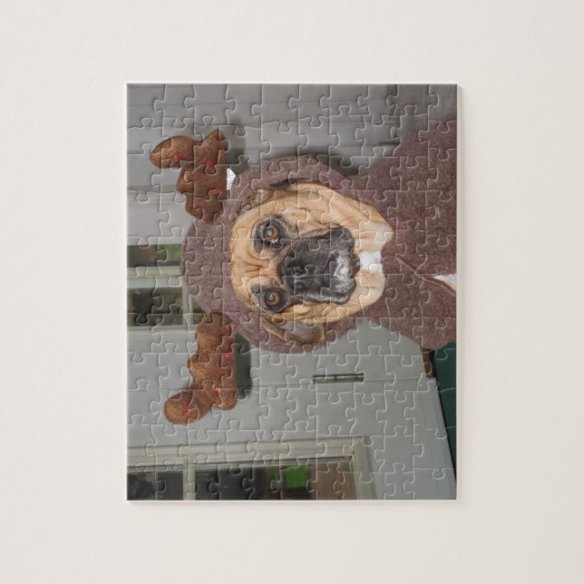 Reindeer Puggle Jigsaw Puzzle (Vertical)