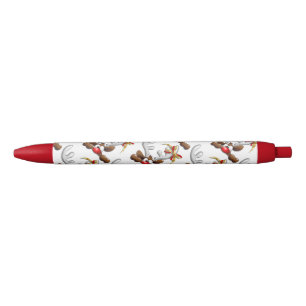Reindeer Puzzled Funny Christmas Character Black Ink Pen