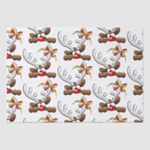 Reindeer Puzzled Funny Christmas Character Tissue Paper