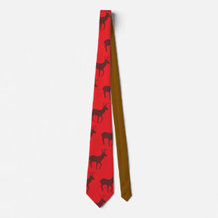 Reindeer Repeat Shirt Suit Accessory Red Tie
