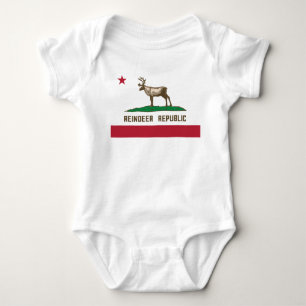 Reindeer Republic California Flag Caribou Baby Bodysuit