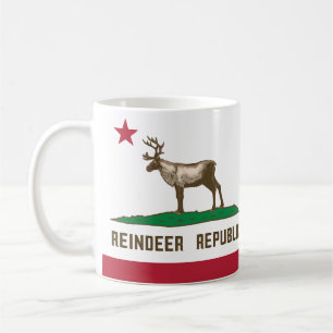 Reindeer Republic California Flag Caribou Coffee Mug