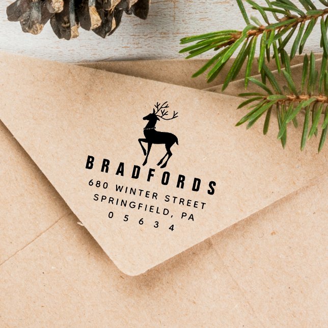Reindeer Return Address Self-inking Stamp (Reindeer Return Address Self-inking Stamp)