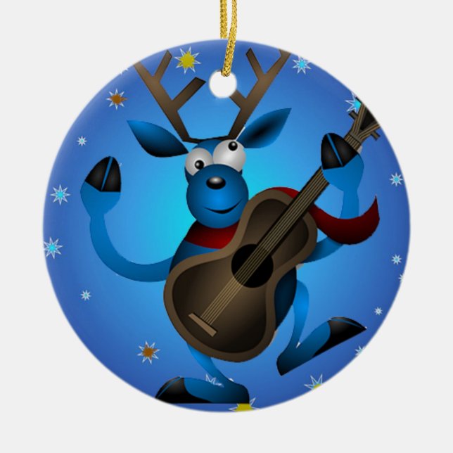 Reindeer Rock Ornament (Front)