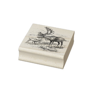 Reindeer rubber stamp
