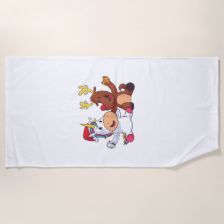 Reindeer Rudolph Christmas Ren Red Nosed Unicorn G Beach Towel