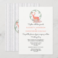 Reindeer Rustic Botanical Watercolor Wedding