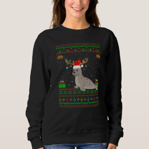 Reindeer Santa Hat Matching Ugly Sea Lion Christma Sweatshirt