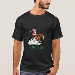Reindeer Santa On A Reining Horse T-Shirt