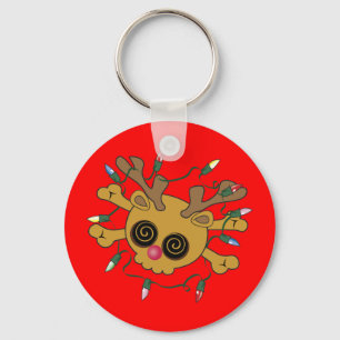 Reindeer Skull Key Ring