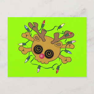 Reindeer Skull Postcard